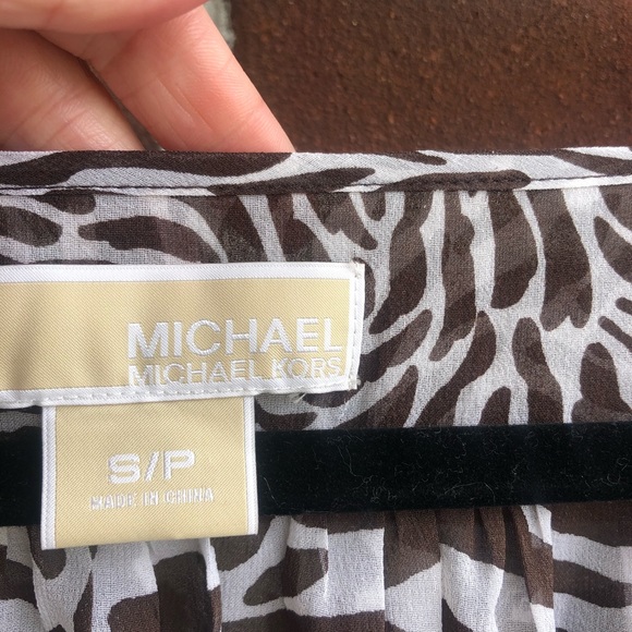 Michael Kors Sheer Animal Print Blouse - Picture 8 of 8